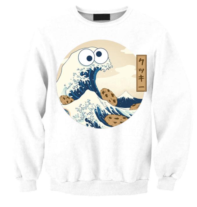 Tsunami-Süßigkeiten-Sweatshirt